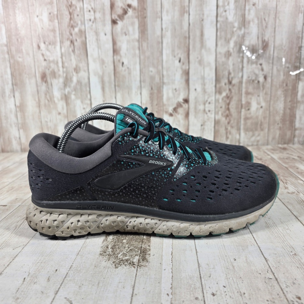 Brooks Glycerin 16 Womens Running Shoes Black Teal 1202781D081 Size 10 Wide‎ D